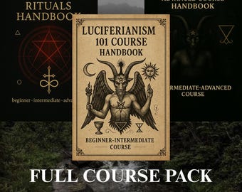Luciferianism FULL Course Pack (3-in-1 PDFs): 101 + Advanced + Rituals, demonology guide, left hand path, occult books, occult bundles