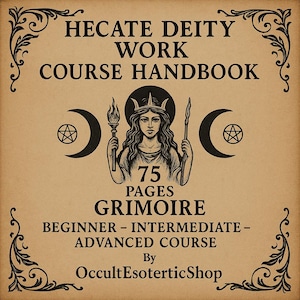 eBook del corso di lavoro sulla divinità di Ecate: rituali, epiteti e deipnon lunare / Grimorio di stregoneria, libri sulla Wicca, libro di lavoro sulla divinità, libro occulto,