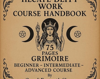 eBook del corso di lavoro sulla divinità di Ecate: rituali, epiteti e deipnon lunare / Grimorio di stregoneria, libri sulla Wicca, libro di lavoro sulla divinità, libro occulto,