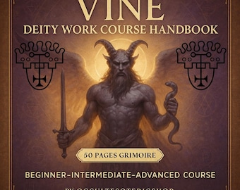 Curso de trabajo con la deidad de la vid (eBook PDF), Grimorio ritual de Goetia, Libros de ocultismo, Libros esotéricos, Libros de demonología y demonolatría, Invocación de demonios