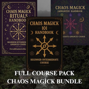Chaos Magick Book Full Course Pack | 3-in-1 Digital Bundle | Beginner to Advanced Occult Guide | Rituals, Sigils, Energy Work, Occult book