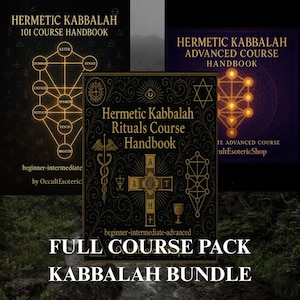 Hermetic Kabbalah-cursuspakket | 3-in-1 digitale handboekenset, Golden Dawn-boeken, rituelenboeken, occulte boeken, esoterische boeken, kabbala