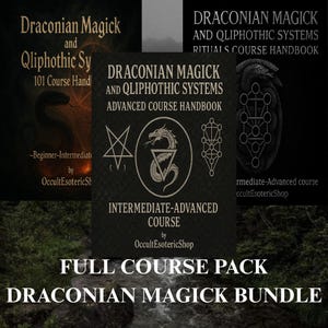 Draconian Magick  Qliphothic Systems 3-Book PDF Bundle | Tiamat Chaos Rituals, Shadow Work, Dark Path Occult Course, Kabbalah, Luciferian