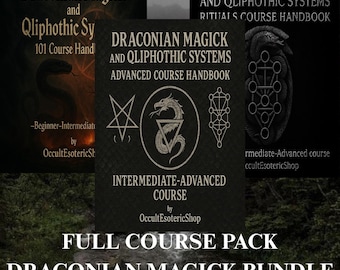 Draconian Magick FULL Course Pack — 101 + Advanced + Rituals | Qliphothic Pathworking, Demonology Books, Occult Books, Left Hand Path