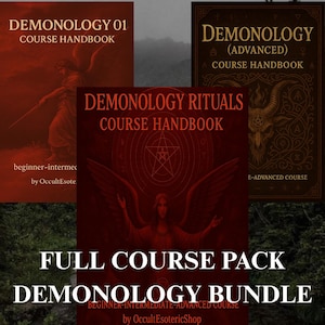 Demonology Course Bundle PDF ebook – Beginner to Advanced Handbooks + Rituals Guide – Esoteric Magick, Dark Arts, Occult Studies, Witch book