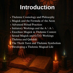 Aleister Crowley och Thelema avancerad kurs e-bok | Rituell magi, Liber AL, hexagram-/pentagramriter | PDF-guide, ockulta böcker bild 2