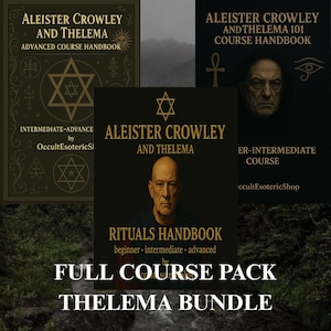 Aleister Crowley Thelema PDF Course Bundle | 101 beginner+ Advanced + Ritual Handbooks | Thelemic Magick, Occult Teachings, book of the law