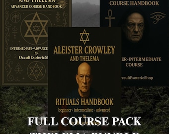 Thelema FULLSTÄNDIGT kurspaket | 3-i-1 PDF: 101 + Avancerade + Ritualer | Liber AL, Hga, Pentagram-/Hexagramriter, Gnostisk Rit