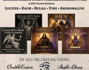 Advanced Shadow Work & Sovereignty Demon Work Bundle (5 PDF) | Lucifer Belial Vine Raum Andromalius | Protection + Boundaries + Justice