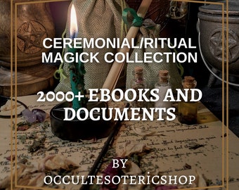 Oltre 2000 ebook di magia rituale, raccolta di magia cerimoniale, libri occulti, libri di stregoneria, incantesimi di stregoneria, Pdf