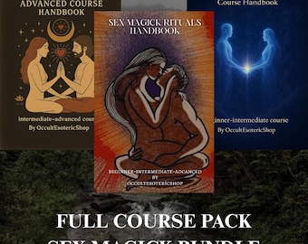 Pack complet Sex Magick | Manuels de cours 101 + Avancé + Rituels, livres de sorts d'amour, livres de magie d'amour, livres occultes, livres ésotériques