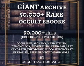 50.000+ Occult eBooks, Categorized, Occult Books, Magick Books, Witch Books, occult book collection, Occult Book Bundles, Rare Books, ebook