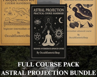 Astral projektion – HELT kurspaket | 3-i-1 PDF: 101 + avancerade + praktiska ritualer | Repmetoden, Lucid-to-OBE, Utgångsmetoder, Portaler