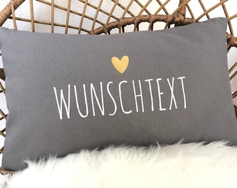 Kissen mit "Wunschtext"