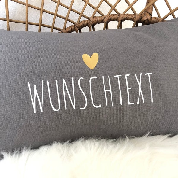 Kissen mit "Wunschtext"