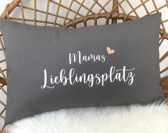 Pillow favorite place personalized with name, gift for mom, grandma etc.