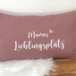 Kissen Mamas Lieblingsplatz oder mit Wunschnamen personalisiert Bild 1