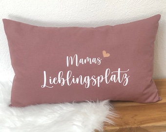 Kissen Mamas Lieblingsplatz oder mit Wunschnamen personalisiert