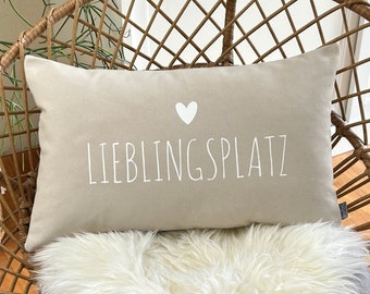 Kissen "Lieblingsplatz", Dekokissen, Geschenkidee