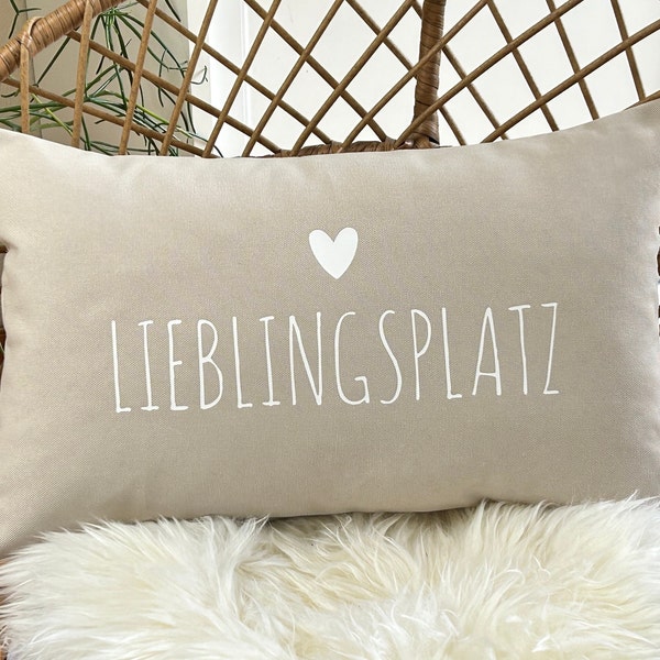 Kissen "Lieblingsplatz", Dekokissen, Geschenkidee