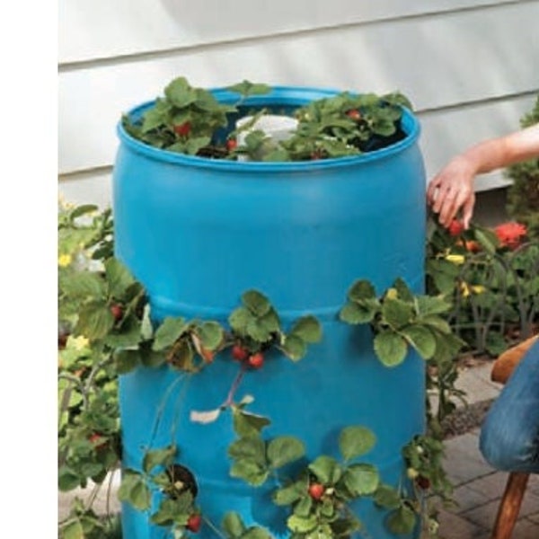 Strawberry Planter PLANS - DIY Barrel Planter How To Woodcraft Plans Garden Planting Plans/Instant PDF Download