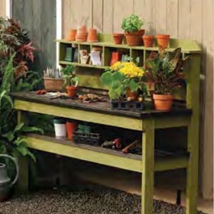 Potting Bench PLANS - DIY Potting Bench Table Plabs How To Woodcraft Plans Garden Furniture Planting Bench Joinery Plan/Instant PDF Download
