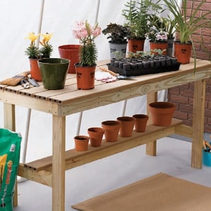 Potting Bench PLANS - DIY Potting Bench Table Plabs How To Woodcraft Plans Garden Furniture Planting Bench Joinery Plan/Instant PDF Download