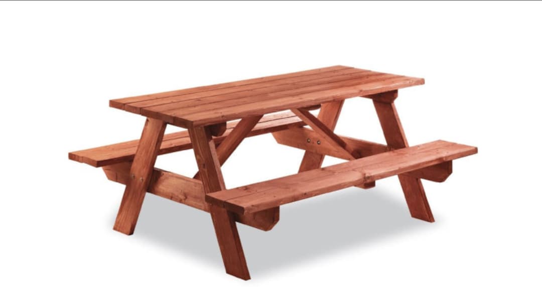 DIY Garden Table Benches PLANS - Picnic Table Benches Build Plans Garden Furniture Joinery Plan ...