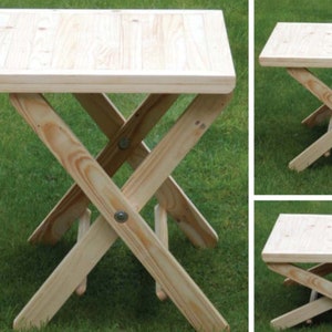 Easy Garden TABLE PLANS - Instant PDF Download - Woodcraft Plans Garden Furniture Table Upcycled Wood Joinery Plans