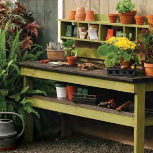 Potting Bench PLANS DIY Potting Bench Table Plabs How to Etsy