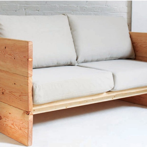 Easy Sofa PLANS 140cm x 29cm DIY Selberbauen - Woodcraft Plans Möbel Sitzbank Schreinerei Plan - Instant PDF Download