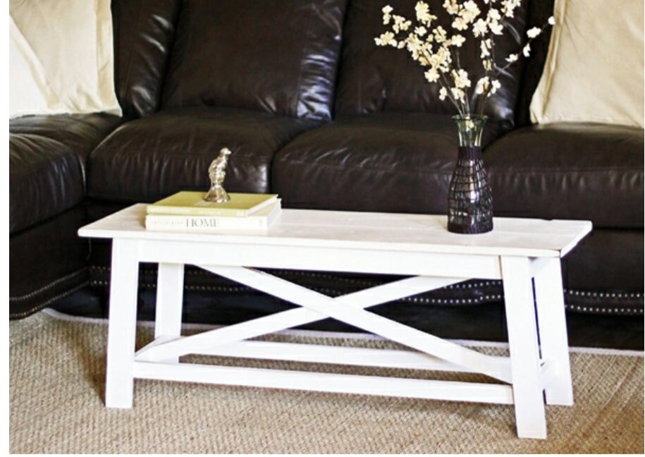 Coffee Table PLANS Easy DIY Bench Table Selfbuild Woodcraft Plans