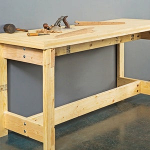 Easy Workbench Foldable PLANS - DIY Workbench Workshop Woodcraft Plans Joinery Plan - Instant PDF Download