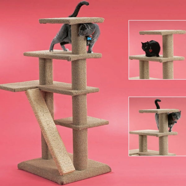 DIY Cat Tree PLANS Climbing Tower - Self Build Pet Climber Tree Plans/Instant PDF Download