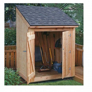 Tool SHED PLANS 6x4/Lean On Shed Diy Instant PDF Download/Garden Lean On Shed Diy How To Woodcraft Plans Garden Furniture Joinery Plans image 1