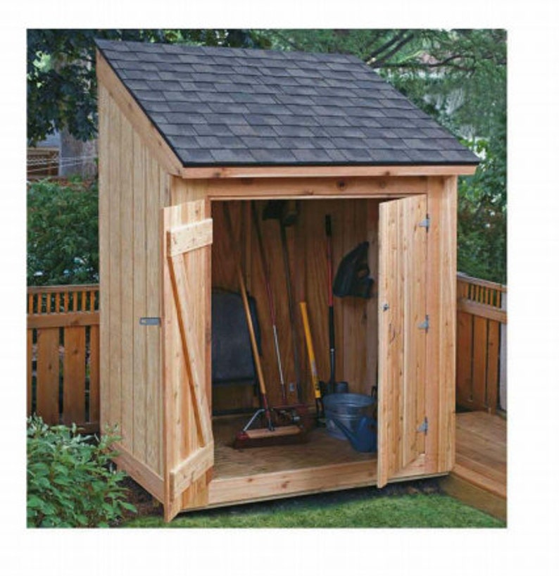 Tool SHED PLANS 6x4/Lean On Shed Diy Instant PDF Download/Garden Lean On Shed Diy How To Woodcraft Plans Garden Furniture Joinery Plans image 1