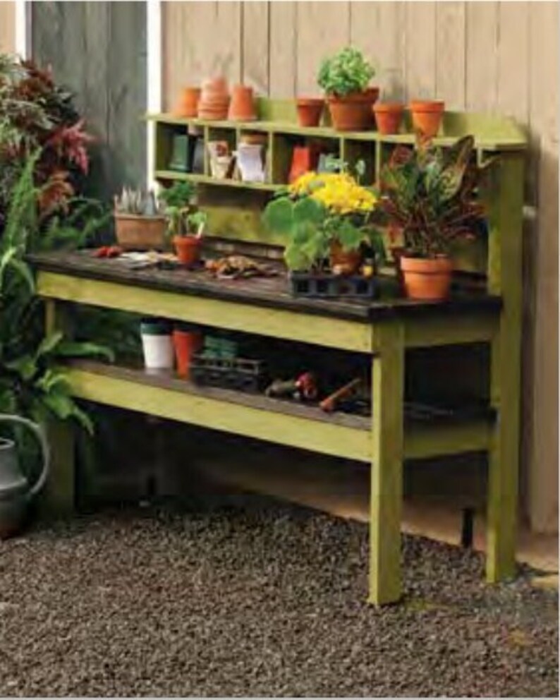 DIY Potting Bench Build PLANS Potting Gardening Table Plans Etsy