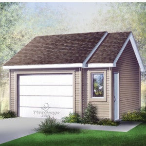 GARAGE Plans 16 x 22 ft Shed Plans DIY -- Garden Office Guesthouse Build How to Joinery Tutorial -- Instant PDF Download