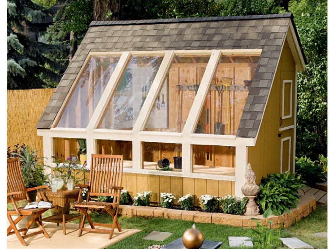 SHED 12x10 Greenhouse Plans DIY Easy -- Greenhouse Lean to Shed Build ...