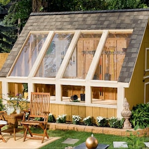 12 x 10 GREENHOUSE Plans DIY Easy -- Greenhouse Lean To Shed Build How to Joinery Tutorial -- Instant PDF Download