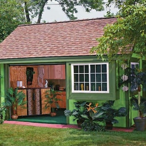 Garden SHED Plans 12x16ft Shed Plans DIY -- Garden Office Guesthouse Build How to Joinery Tutorial -- Instant PDF Download