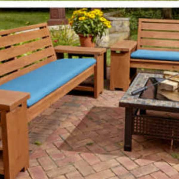 Garden Bench PLANS 2 Sizes Diy Self Build - Woodcraft Plans Garden Furniture Bench Joinery Plan - Instant PDF Download