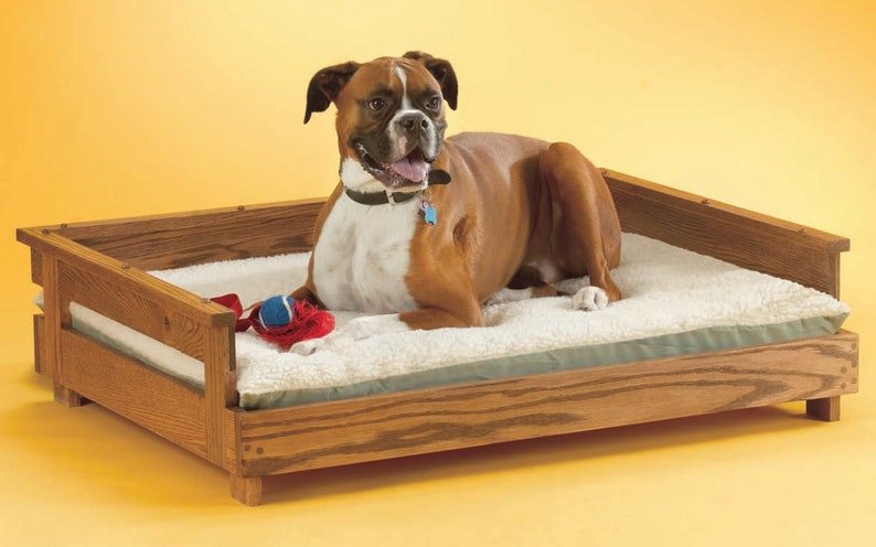 Dog Bed PLANS DIY Self Build Pet Bed Plans/Instant PDF Download/Dog Bed Template Aseembly Instructions Woodcrafting Joinery image 1