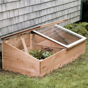 Kalte Rahmen Planter PLANS - DIY Kaltwetter Fenster Schärpe Planter Build Plans Garten Pflanzpläne / Sofort PDF Download