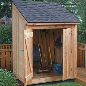 Tool SHED PLANS 6x4/Lean On Shed Diy Instant PDF Download/Garden Lean On Shed Diy How To Woodcraft Plans Garden Furniture Joinery Plans image 3
