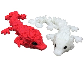 Orchid Dragon Fidget Toy: 3D-Printed Flexible Desk Toy