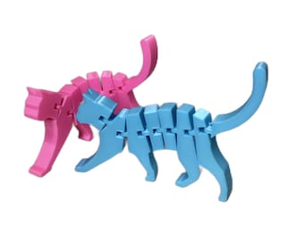 Flexi Cat Fidget Toy: Flexible Desk Toy, Glow In The Dark