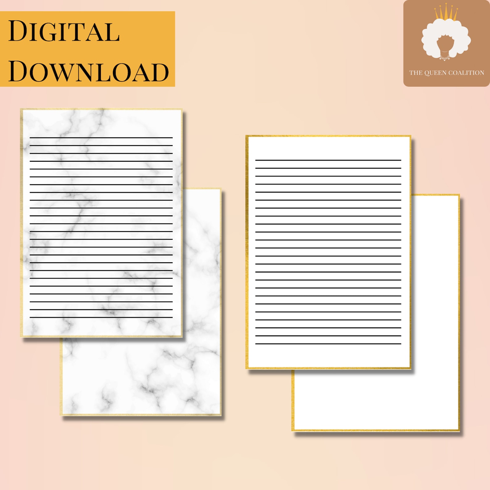 Marble Note Paper Printable