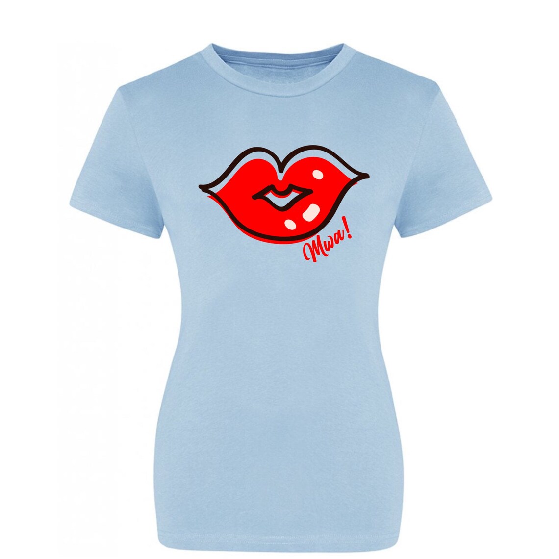 Womens Red Lips Tshirt Etsy