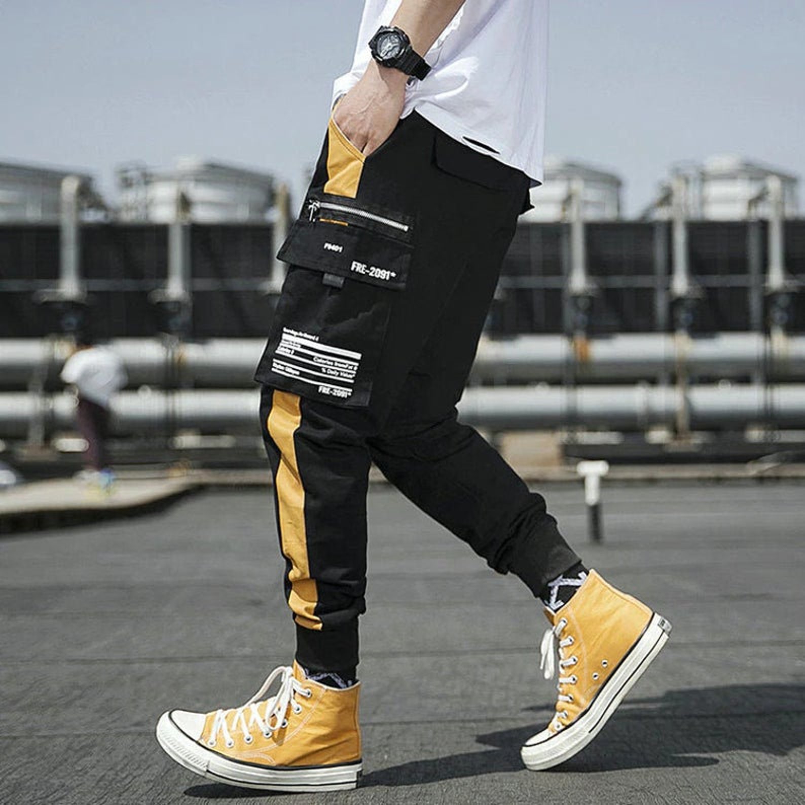 korean cargo pants womens